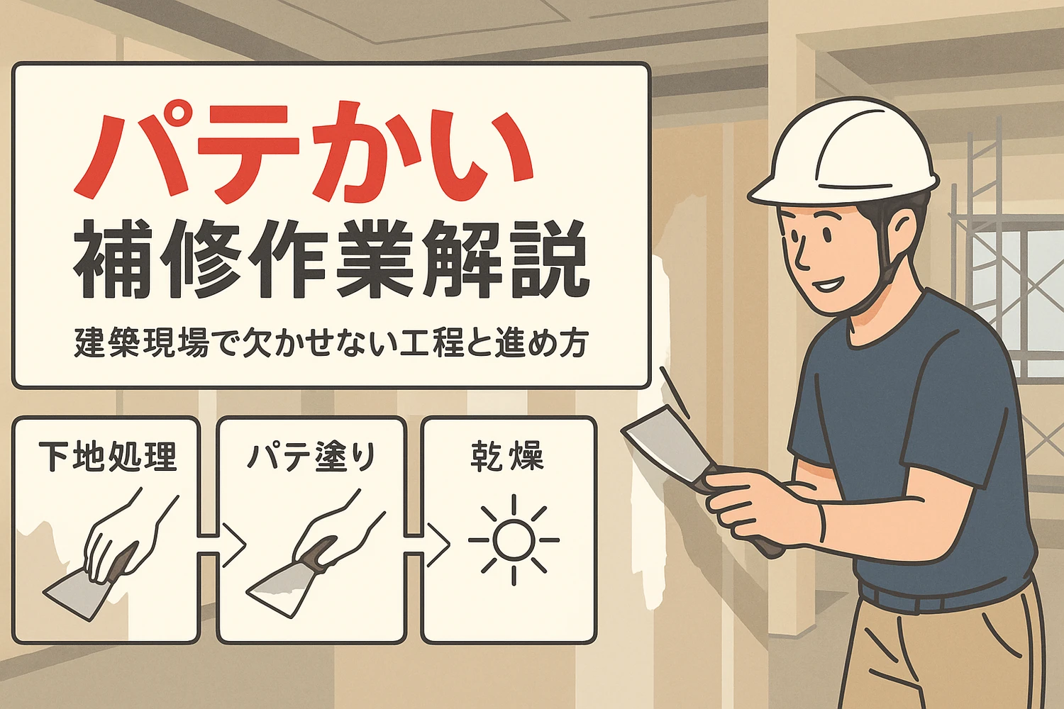 パテかいとは建築現場で必要な補修作業の意味と手順を徹底解説 