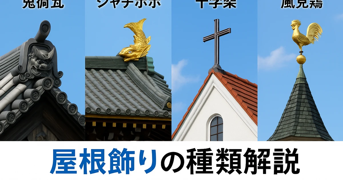 屋根の飾りの名称や種類を徹底解説！寺院神社洋風まで特徴と意味 