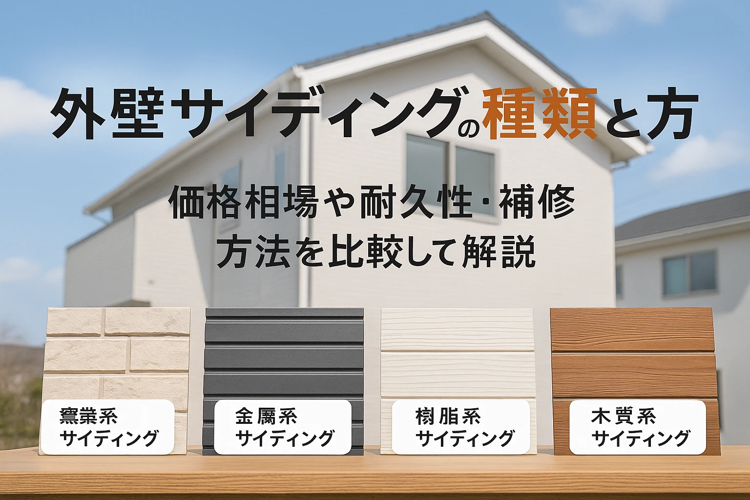 外壁サイディングの種類と選び方徹底比較｜価格相場・耐久性・補修まで 